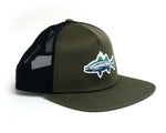 Flatwing Logo Silhouette Trucker - Olive/Navy